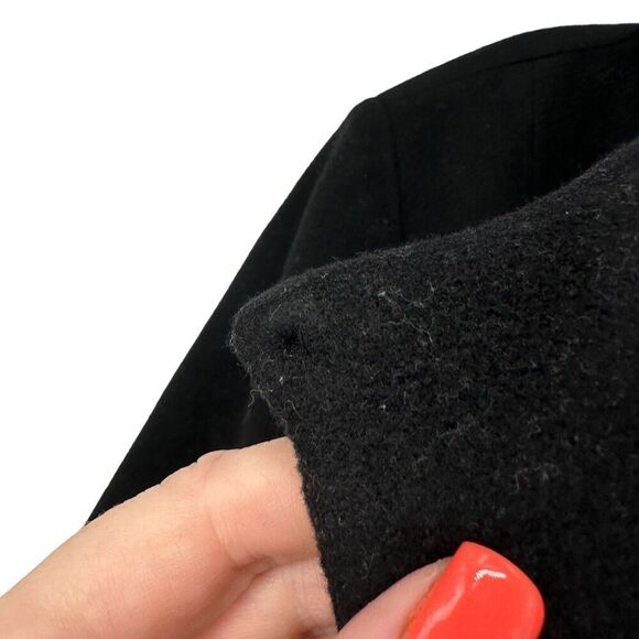 Michael Kors Walker Coat Black Wool Blend Belted Womens Size Small Classic Coat - Picture 7 of 14